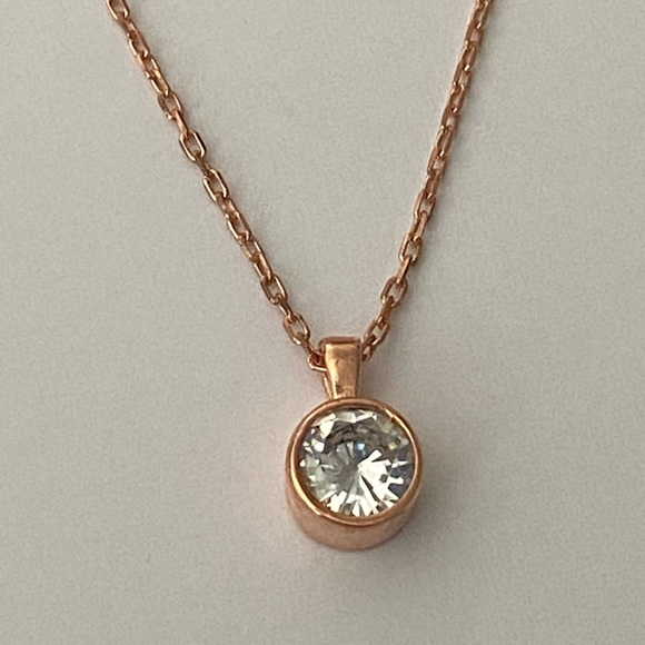 925 Silver necklace casual fancy trend 14K rose gold plated - Picture 6 of 11